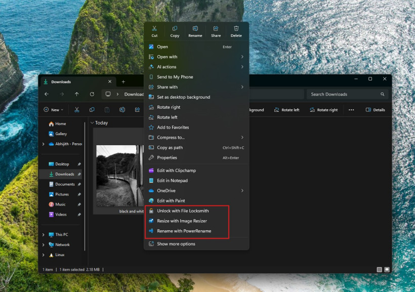 微软开源开发者脚本:1 条命令 50 步骤快速配置 Win11 开发环境 PowerToys extensions in File Explorer Context Menu